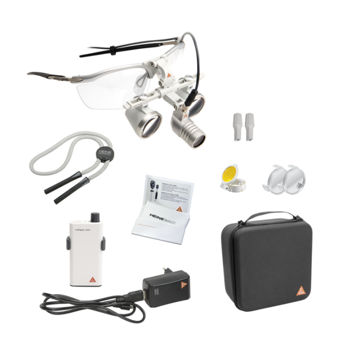 Lampe frontale HEINE LoupeLight 2 LED avec loupes HR 2.5x