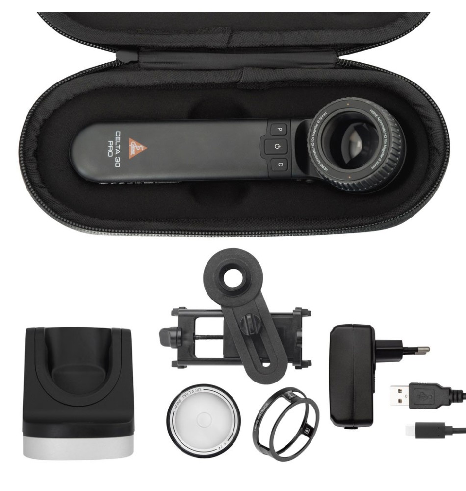 Dermatoscope HEINE DELTA 30 PRO Set avec accessoires