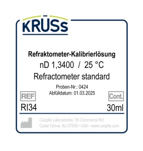 KRÜSS Liquide d'étalonnage pour réfractomètres nD 1.3400