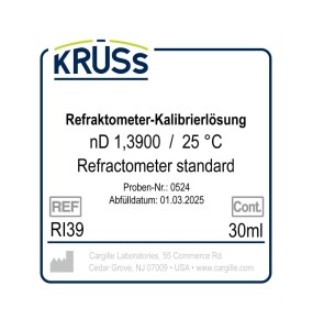 KRÜSS Liquide d'étalonnage pour réfractomètres nD 1.3900