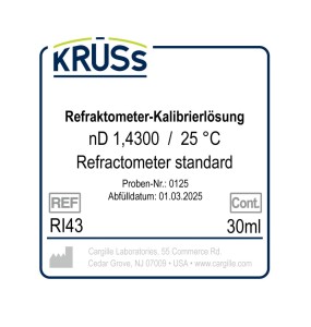 KRÜSS Liquide d'étalonnage pour réfractomètres nD 1.4300