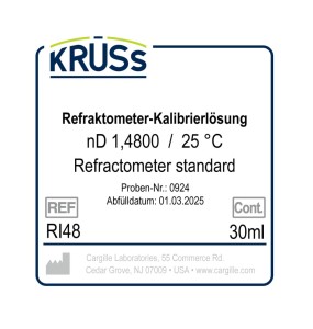 KRÜSS Liquide d'étalonnage pour réfractomètres nD 1.4800