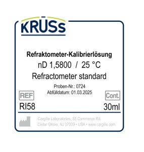 KRÜSS Liquide d'étalonnage pour réfractomètres nD 1.5800