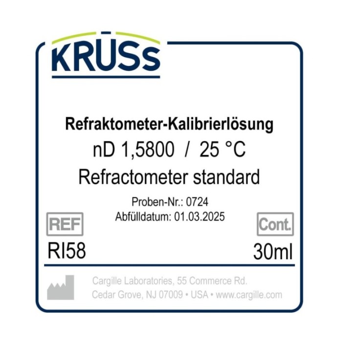 KRÜSS Liquide d'étalonnage pour réfractomètres nD 1.5800