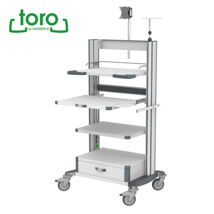 HAEBERLE toro EN 3 – Chariot médical pour endoscopie (63 cm)