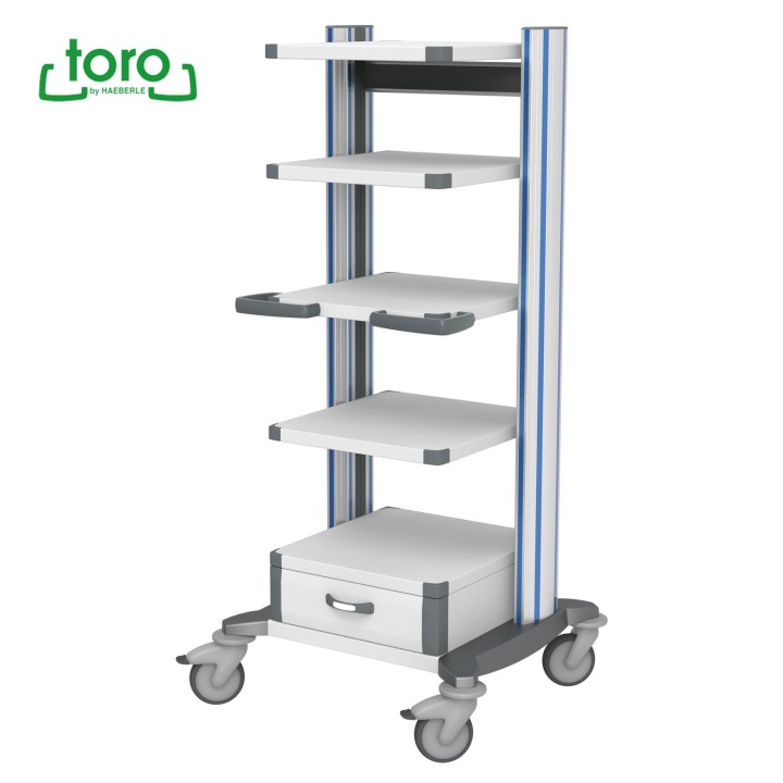 HAEBERLE toro EN 1 – Chariot médical pour endoscopie (45 cm)