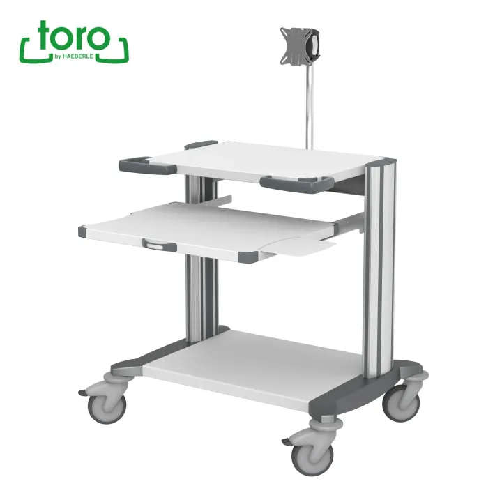 HAEBERLE toro 3 – Chariot informatique médical (63 cm)