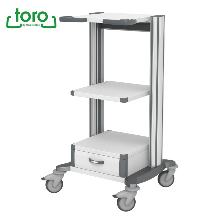 HAEBERLE toro – Chariot médical à 3 surfaces de travail (45 cm)