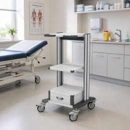 HAEBERLE toro – Chariot médical à 3 surfaces de travail (45 cm)