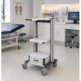 HAEBERLE toro – Chariot médical à 3 surfaces de travail (63 cm)