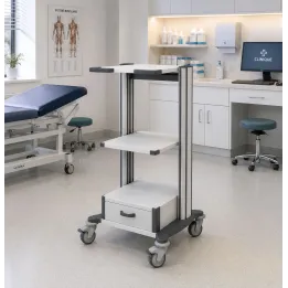 HAEBERLE toro – Chariot médical à 3 surfaces de travail (63 cm)
