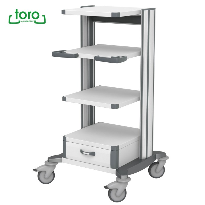 HAEBERLE toro – Chariot médical à 4 surfaces de travail (63 cm)