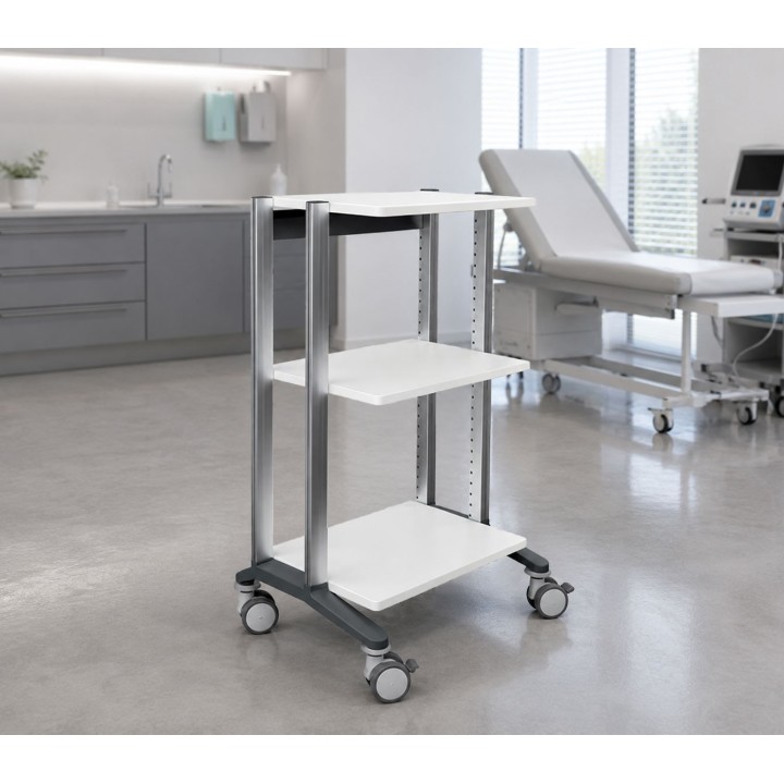 HAEBERLE doppio – Chariot médical à 3 surfaces de travail 60 cm