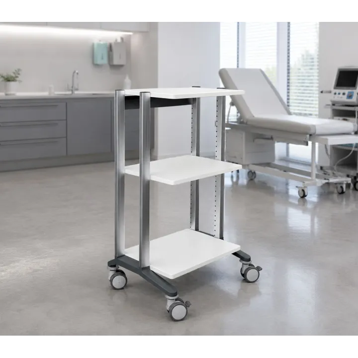 HAEBERLE doppio – Chariot médical à 3 surfaces de travail 60 cm