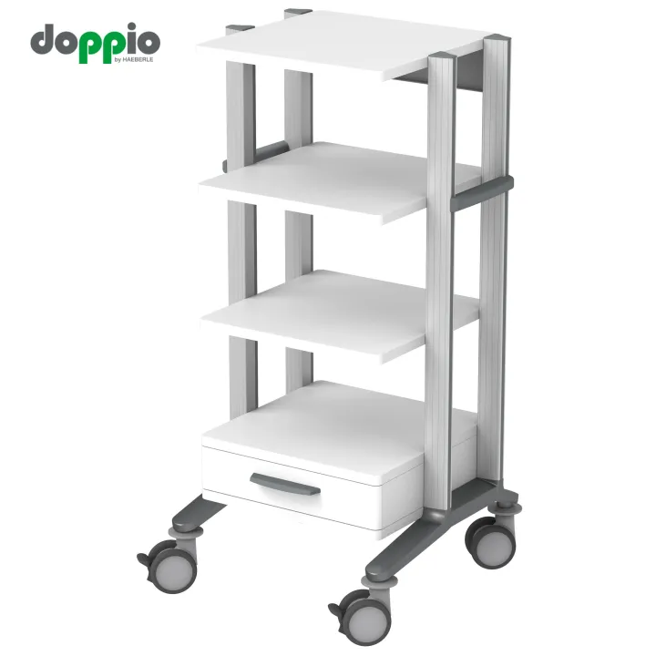 HAEBERLE doppio – Chariot médical à 4 surfaces de travail avec tiroir 45 cm