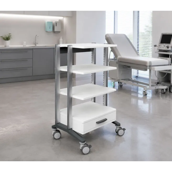 HAEBERLE doppio – Chariot médical à 4 surfaces de travail avec tiroir 60 cm