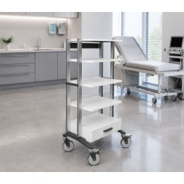 HAEBERLE doppio – Chariot médical pour l'endoscopie 60 cm