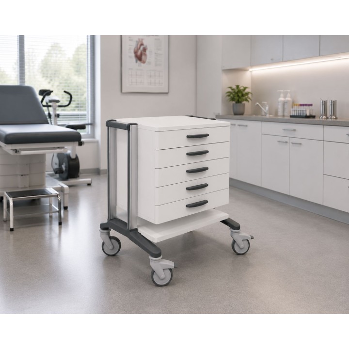HAEBERLE doppio – Chariot médical à tiroirs 60 cm
