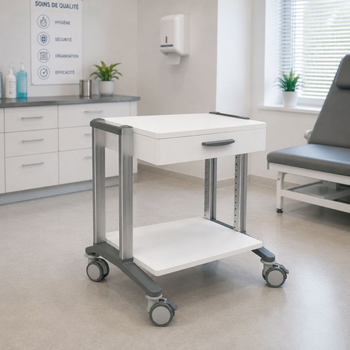 HAEBERLE doppio – Chariot médical pour les soins quotidiens 60 cm
