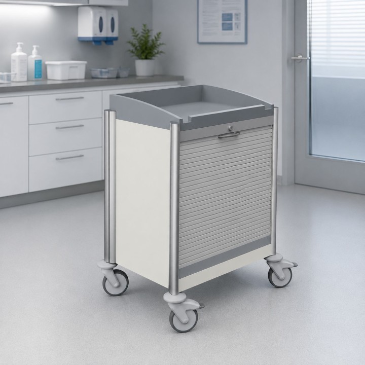 HAEBERLE keo – Chariot médical modulaire ISO avec rideau