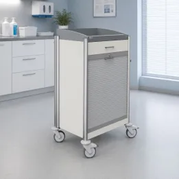 HAEBERLE keo – Chariot médical modulaire ISO avec rideau grande capacité