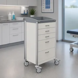 HAEBERLE keo – Chariot médical modulaire ISO avec plan de préparation