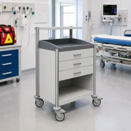 HAEBERLE keo – Station mobile d'urgence avec compartiment ouvert