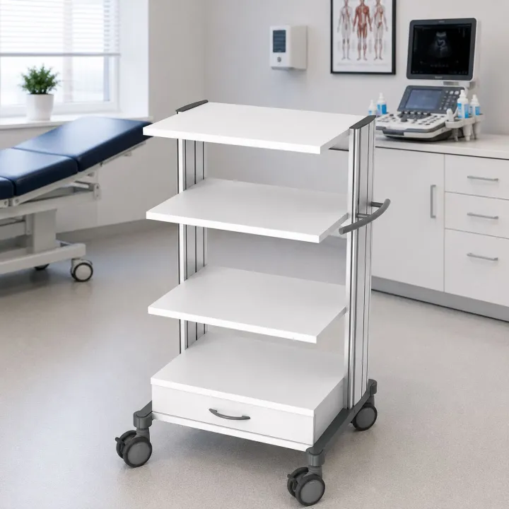 HAEBERLE swingo – Chariot à 4 niveaux pour appareils médicaux 60 cm