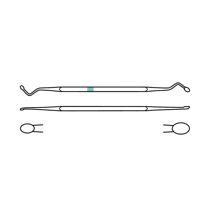 HARTMANN curette tranchante combinée selon Jansen, 17 cm, 25 pcs