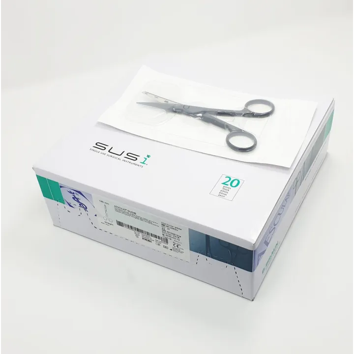 Aesculap SUSI Ciseaux chirurgicaux, droits, 145 mm, 20 pcs