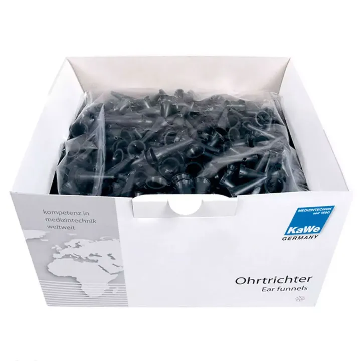 KaWe Spéculums auriculaires jetables, Ø 2,5 mm, anthracite, 1000 pcs