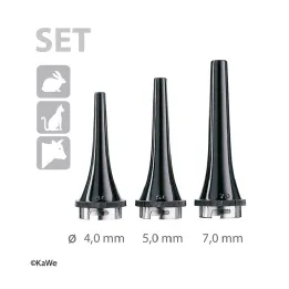 KaWe Spéculums auriculaires réutilisables VET set, 3 pcs
