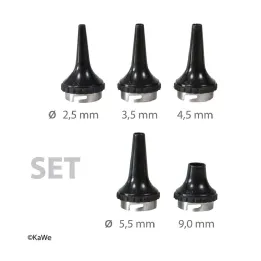 KaWe Spéculums auriculaires réutilisables set, pour C30 OP, 5 pcs