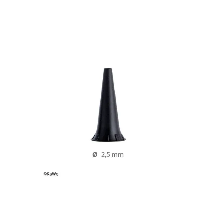 KaWe Spéculums auriculaires réutilisables, Ø 2,5 mm, 10 pcs