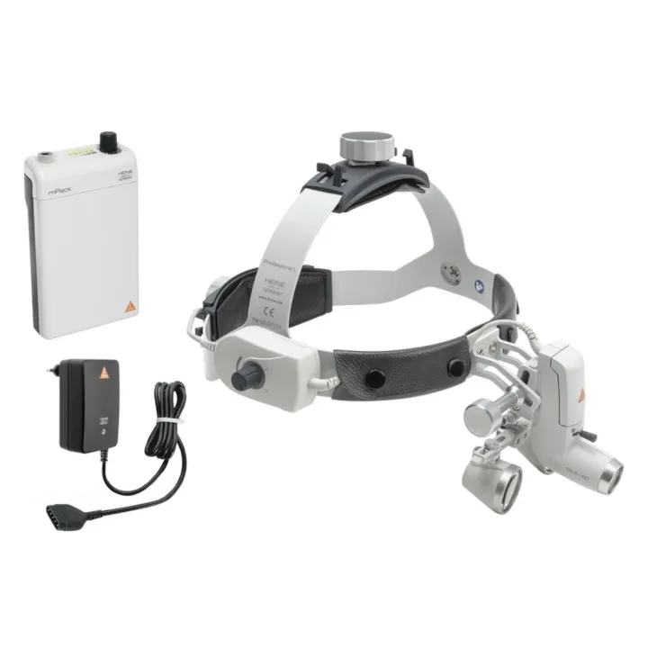 Lampe frontale HEINE ML4 LED avec loupes binoculaires HR 2.5x