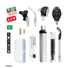 Kit KaWe COMBILIGHT F.O.30 avec otoscope et ophtalmoscope 3,5V