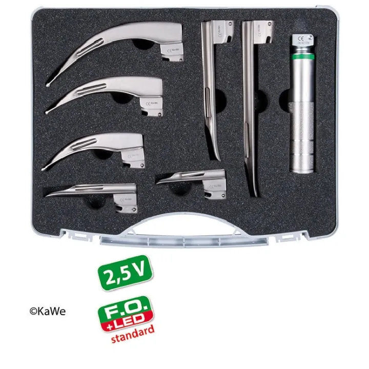 KaWe Kit de laryngoscope F.O. adultes/pédiatrie