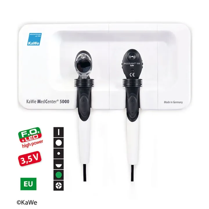 KaWe MedCenter 5000 F.O LED/E56, avec Otoscope et ophtalmoscope