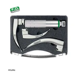 KaWe Kit de laryngoscope F.O. adultes, 1 poignée, 3 lames