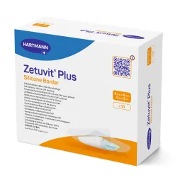HARTMANN Zetuvit Plus Bordure en silicone, 8 x 8 cm, 10 pcs