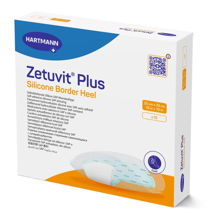 HARTMANN Zetuvit Plus Bordure en silicone, 25 x 25 cm talon, 10 pcs