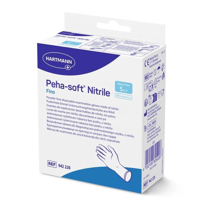 HARTMANN Peha-soft nitrile fino non poudré Taille S, 10 pcs