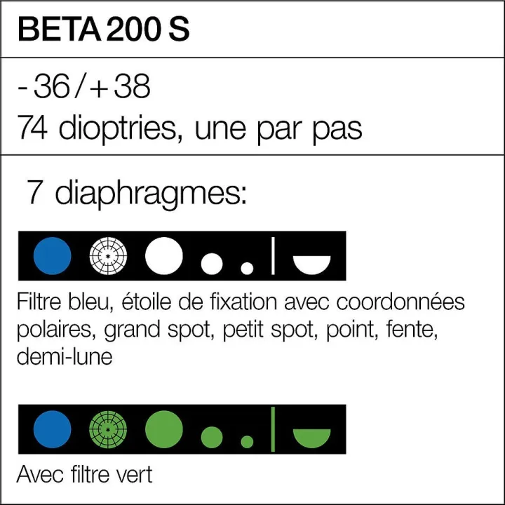 Diaphragmas Ophtalmoscope HEINE BETA 200S LED