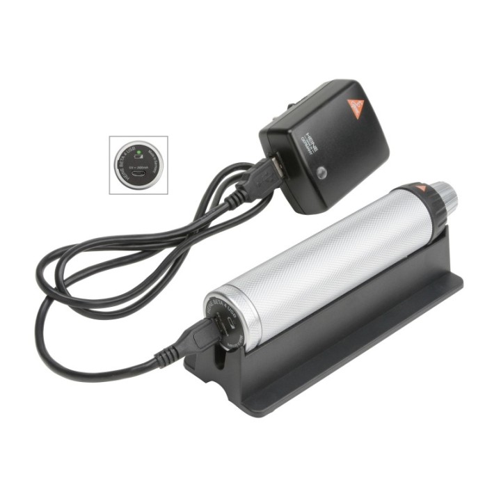 Poignée rechargeable HEINE BETA 4 USB avec câble USB avec bloc d’alimentation