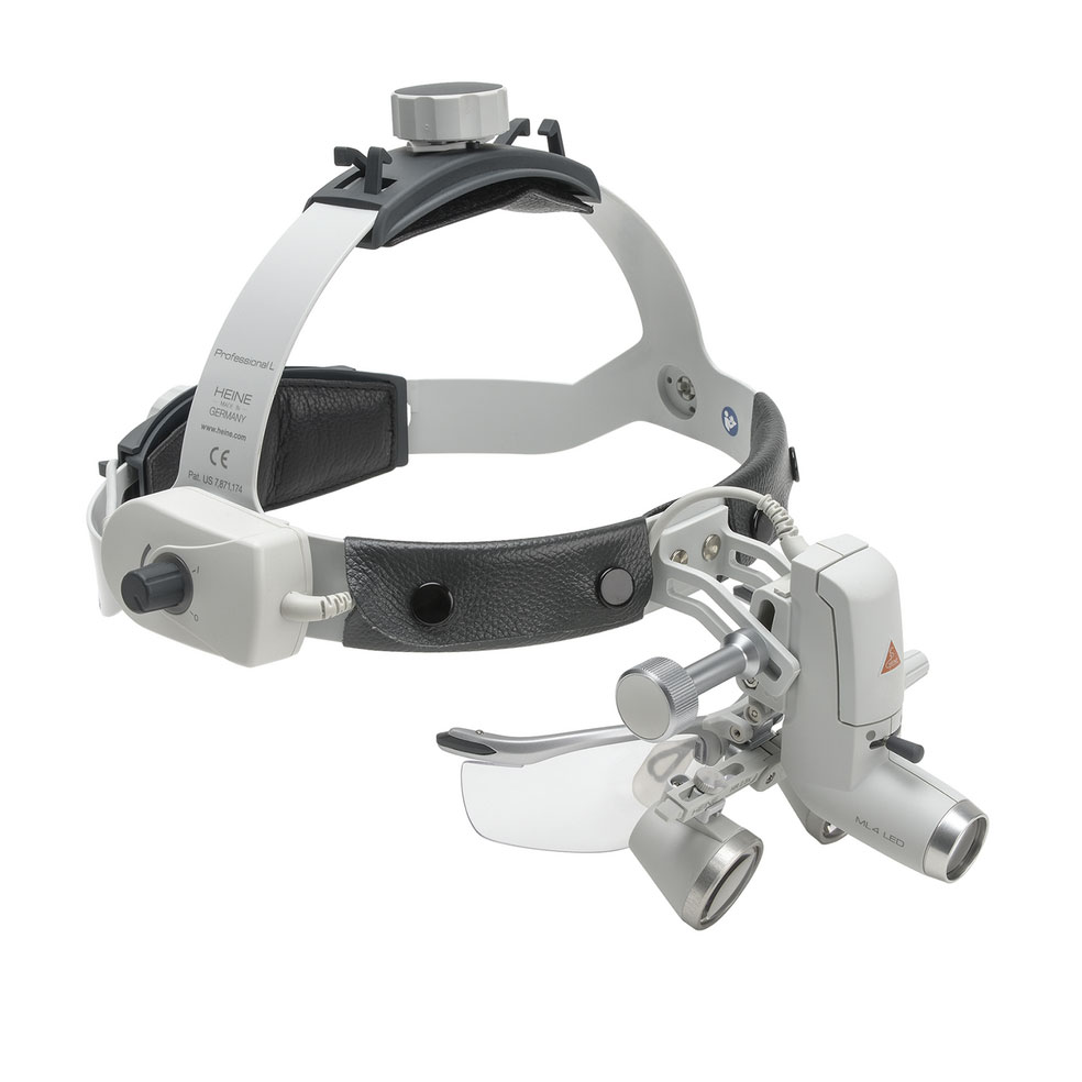 ensemble du système HEINE ML4 LED HeadLight avec loupes binoculaires HR